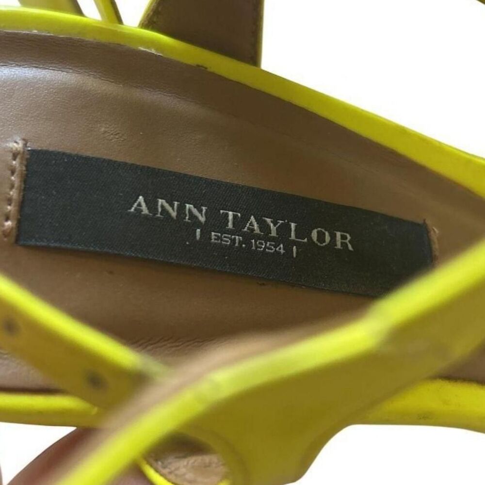 Ann Taylor Women's Yellow Strappy Heels Size 7.5 - Picture 3 of 6
